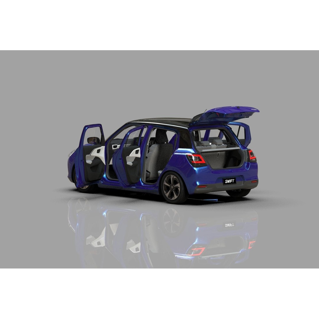 Suzuki Swift JP-SPEC 2024 3D Model – High Poly Interior, FBX, OBJ - View 18