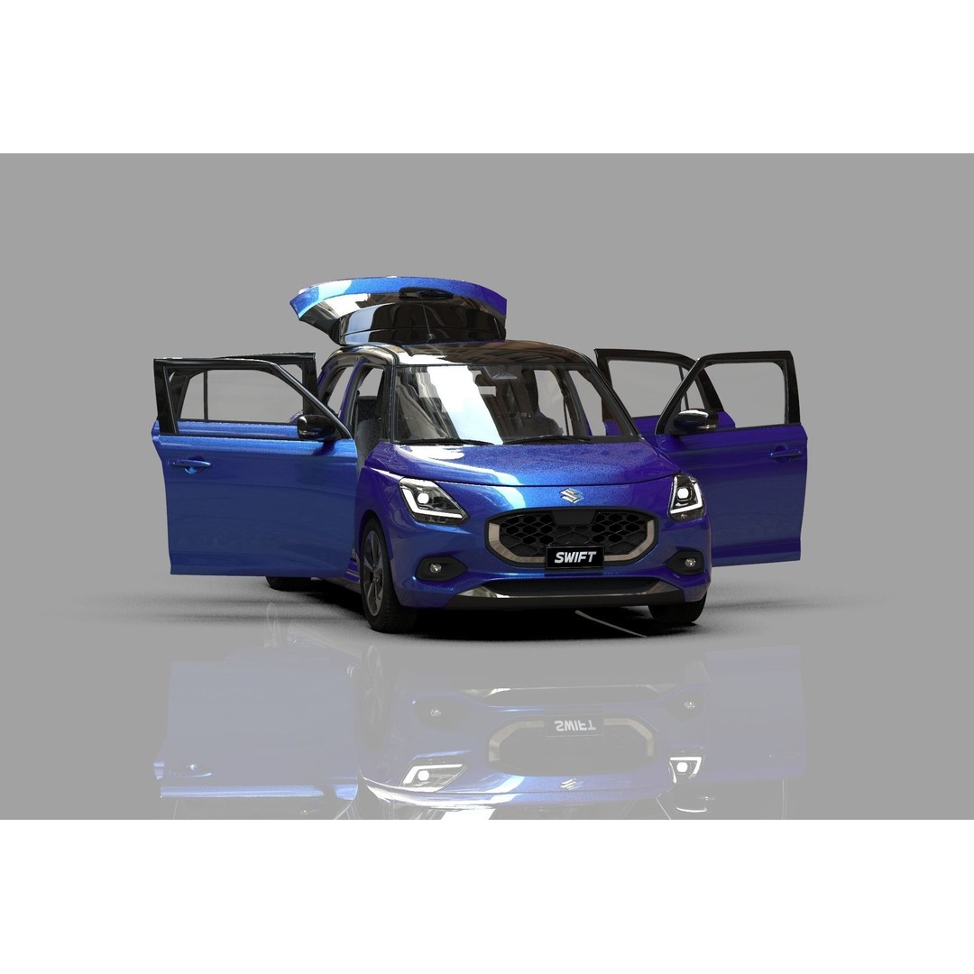 Suzuki Swift JP-SPEC 2024 3D Model – High Poly Interior, FBX, OBJ - View 19