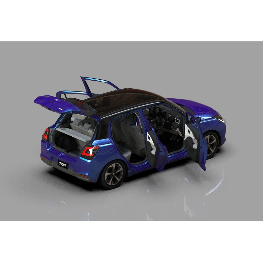 Suzuki Swift JP-SPEC 2024 3D Model – High Poly Interior, FBX, OBJ - View 20