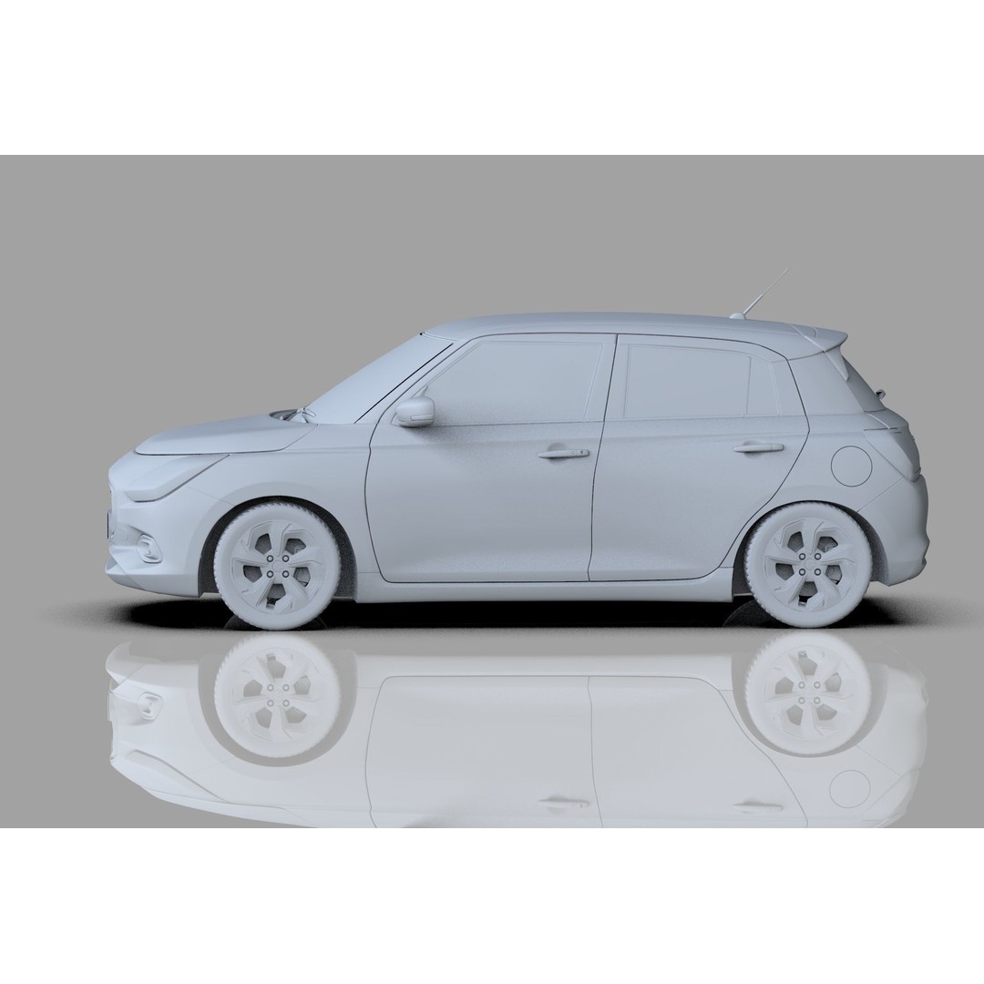 Suzuki Swift JP-SPEC 2024 3D Model – High Poly Interior, FBX, OBJ - View 28