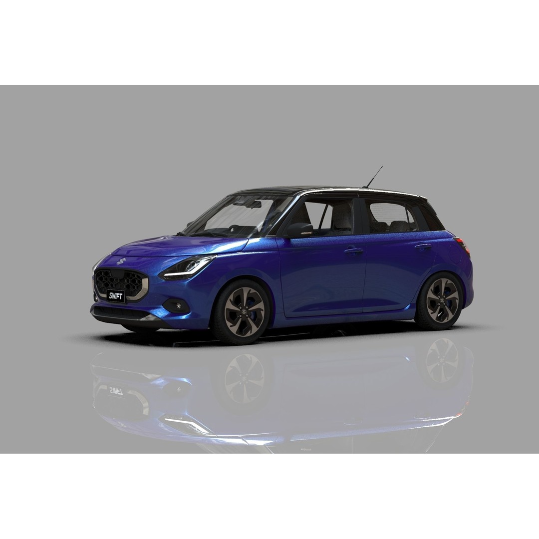Suzuki Swift JP-SPEC 2024 3D Model – High Poly Interior, FBX, OBJ - View 3
