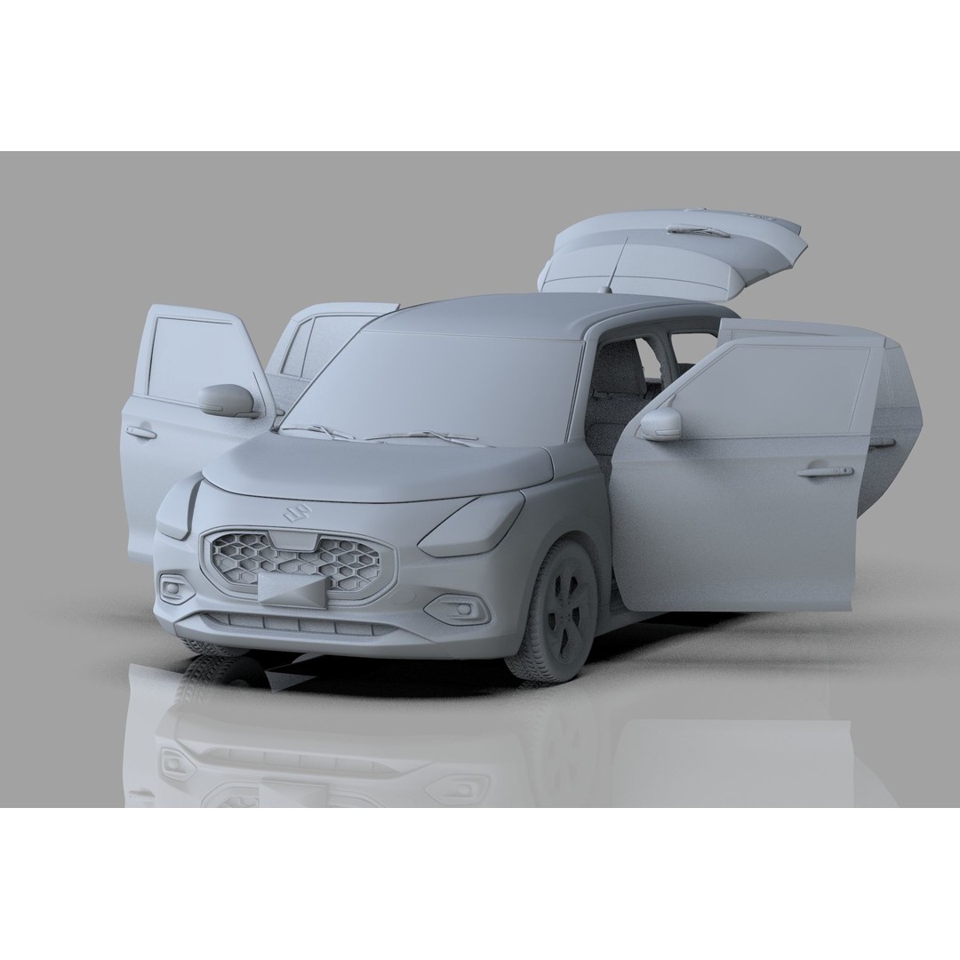 Suzuki Swift JP-SPEC 2024 3D Model – High Poly Interior, FBX, OBJ - View 32