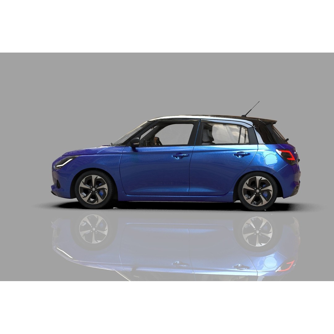 Suzuki Swift JP-SPEC 2024 3D Model – High Poly Interior, FBX, OBJ - View 4