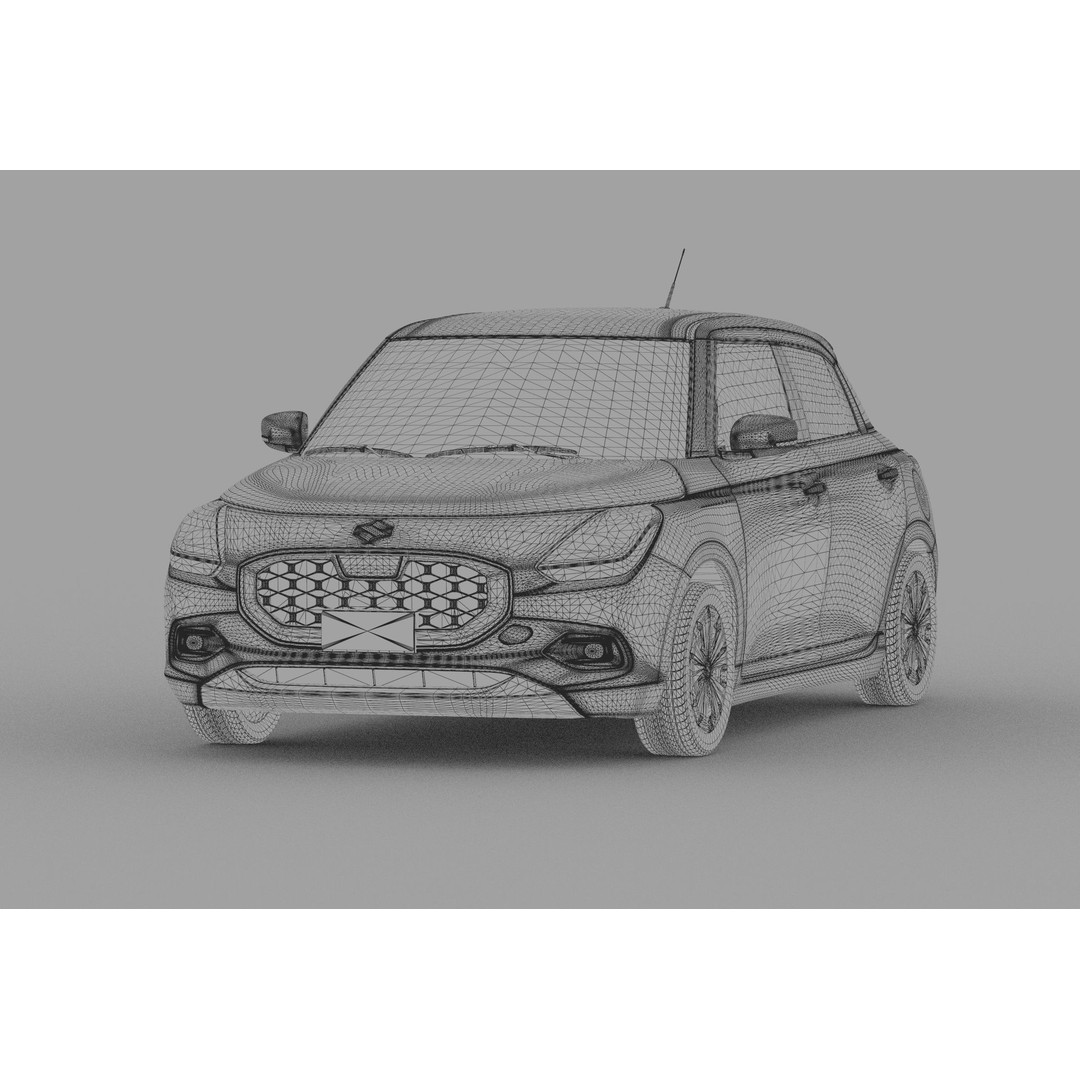 Suzuki Swift JP-SPEC 2024 3D Model – High Poly Interior, FBX, OBJ - View 42
