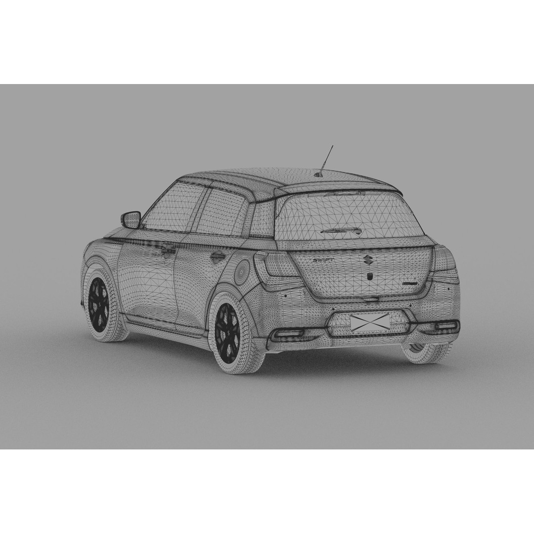 Suzuki Swift JP-SPEC 2024 3D Model – High Poly Interior, FBX, OBJ - View 44