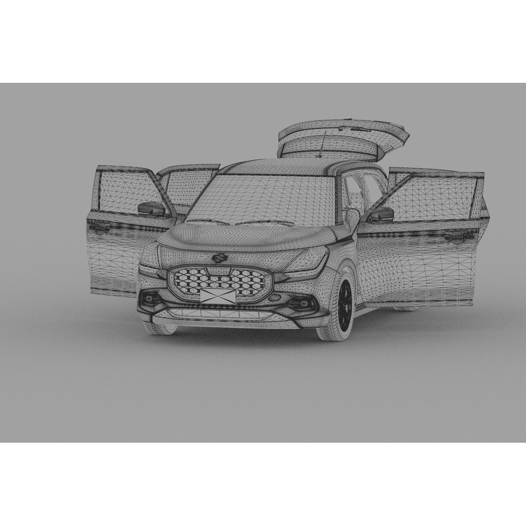 Suzuki Swift JP-SPEC 2024 3D Model – High Poly Interior, FBX, OBJ - View 46