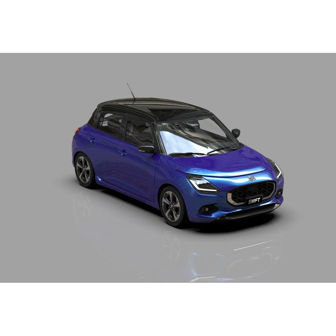 Suzuki Swift JP-SPEC 2024 3D Model – High Poly Interior, FBX, OBJ - View 8