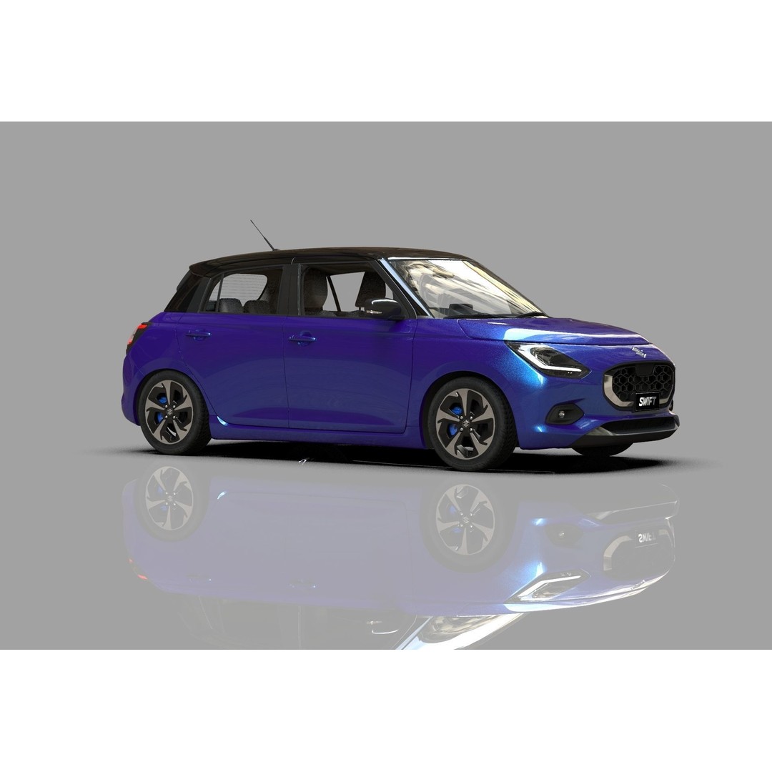Suzuki Swift JP-SPEC 2024 3D Model – High Poly Interior, FBX, OBJ - View 9