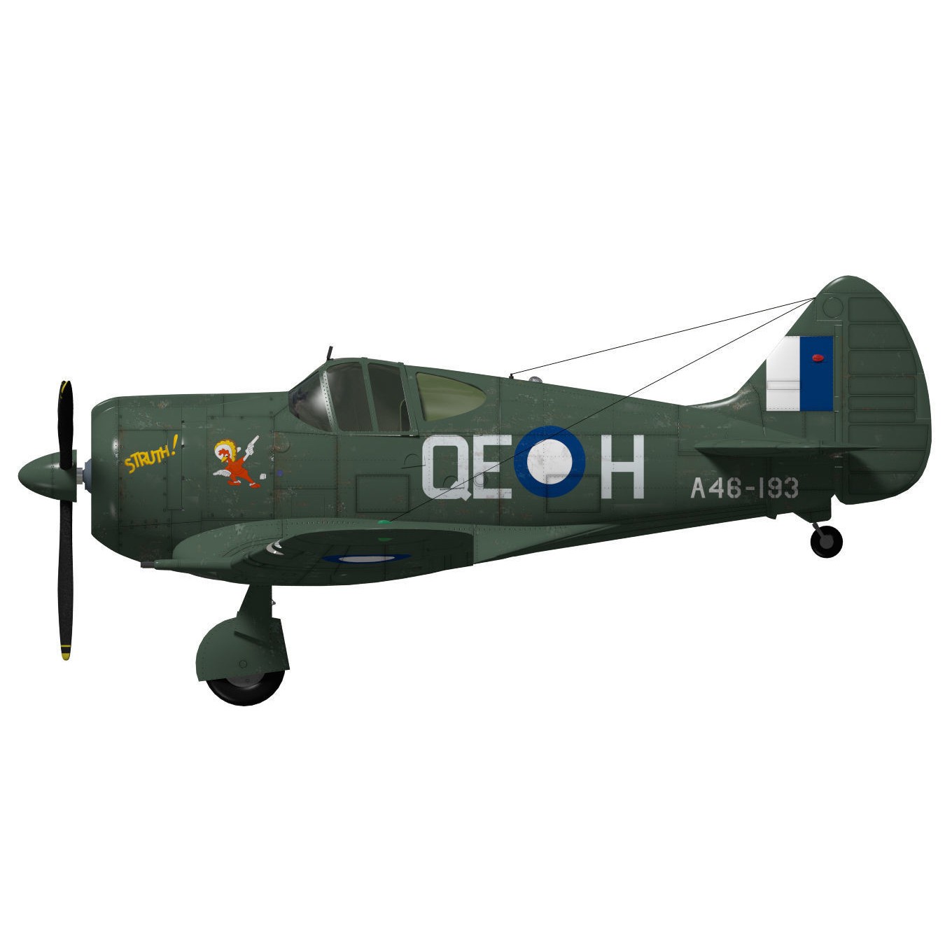 CAC CA-13 Boomerang - 3D Model - View 12