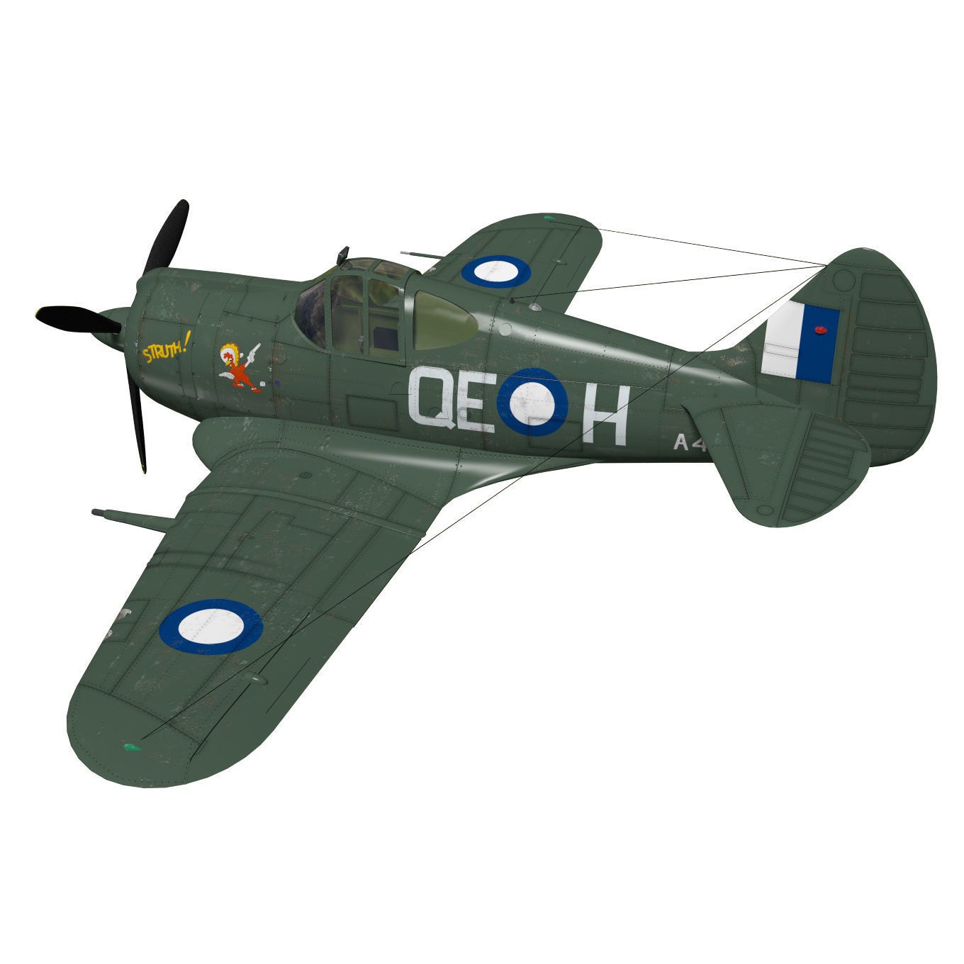 CAC CA-13 Boomerang - 3D Model - View 3