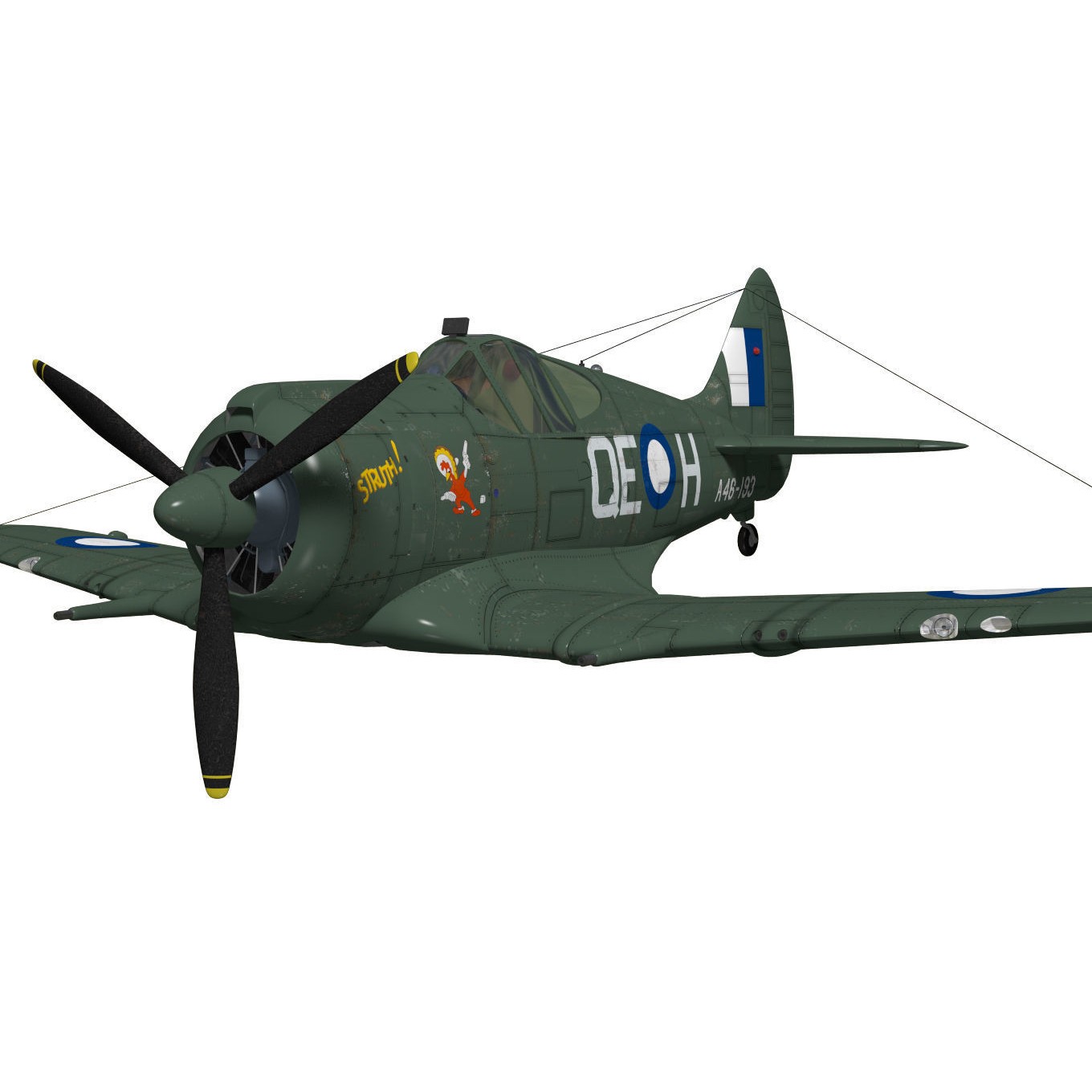 CAC CA-13 Boomerang - 3D Model - View 7