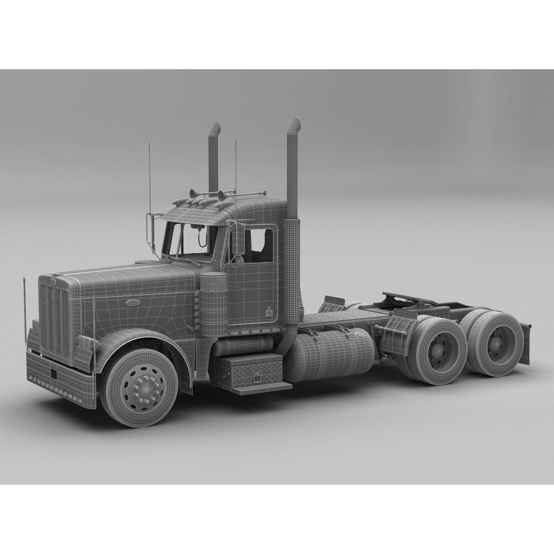 Truck 379 3D Model – Detailed Interior, PBR Textures, FBX - View 10