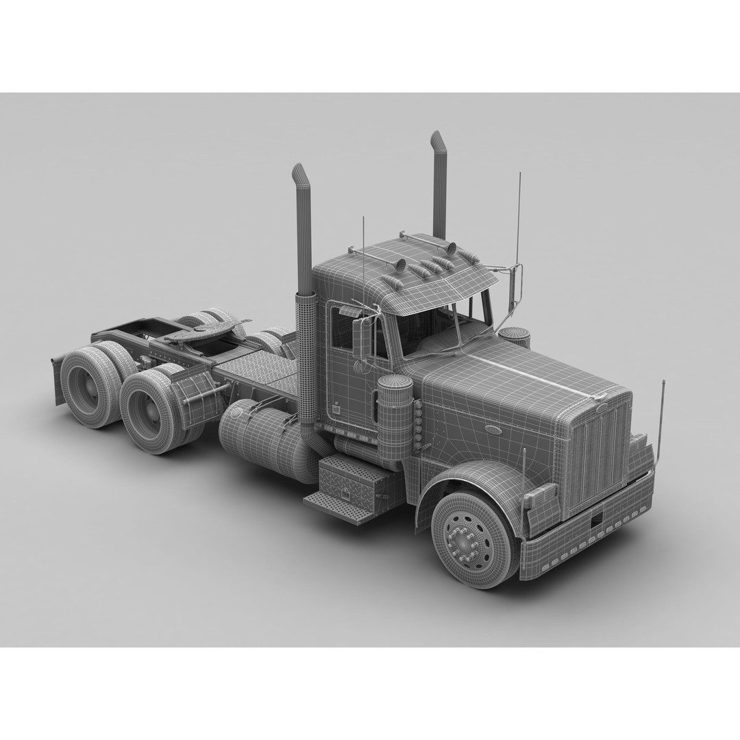 Truck 379 3D Model – Detailed Interior, PBR Textures, FBX - View 12
