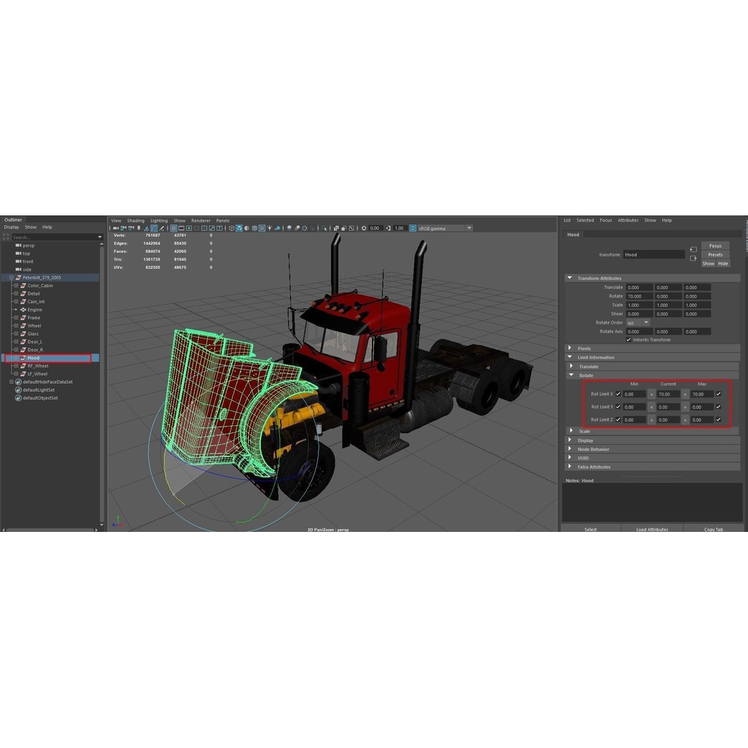 Truck 379 3D Model – Detailed Interior, PBR Textures, FBX - View 14