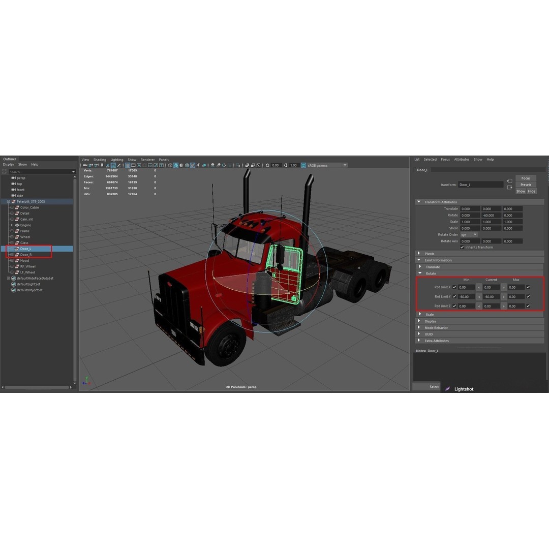 Truck 379 3D Model – Detailed Interior, PBR Textures, FBX - View 15