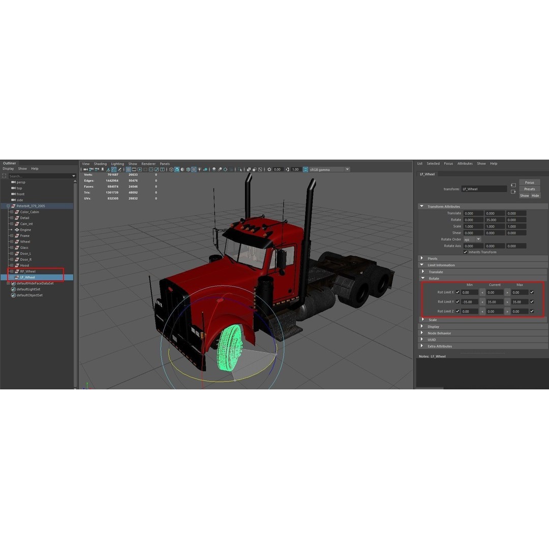 Truck 379 3D Model – Detailed Interior, PBR Textures, FBX - View 16
