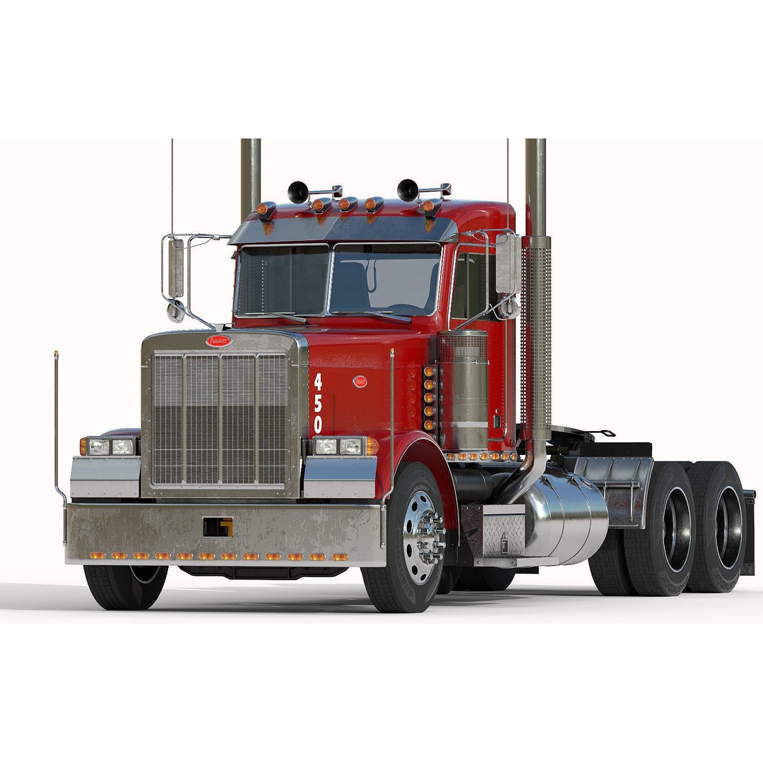 Truck 379 3D Model – Detailed Interior, PBR Textures, FBX - View 8