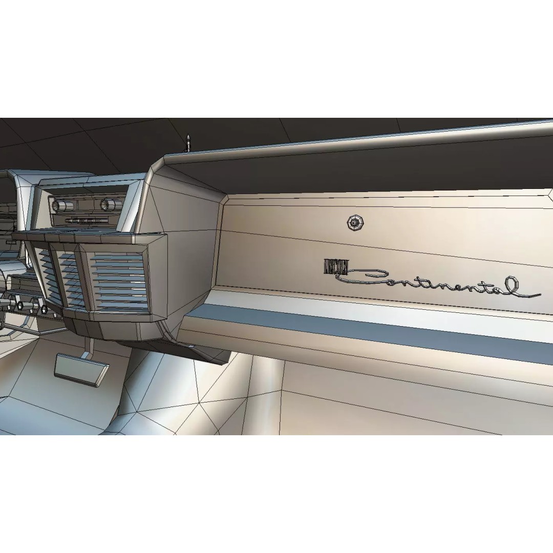 Continental X100 3D Model – Low Poly Luxury Car, Blender & FBX - View 30