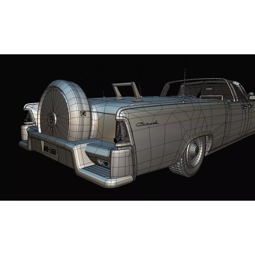 Continental X100 3D Model – Low Poly Luxury Car, Blender & FBX - View 33