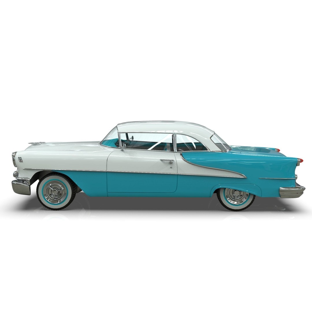 Oldsmobile 88 Coupe 1955 3D Model – Low Poly Game Asset, Blender, FBX - View 3