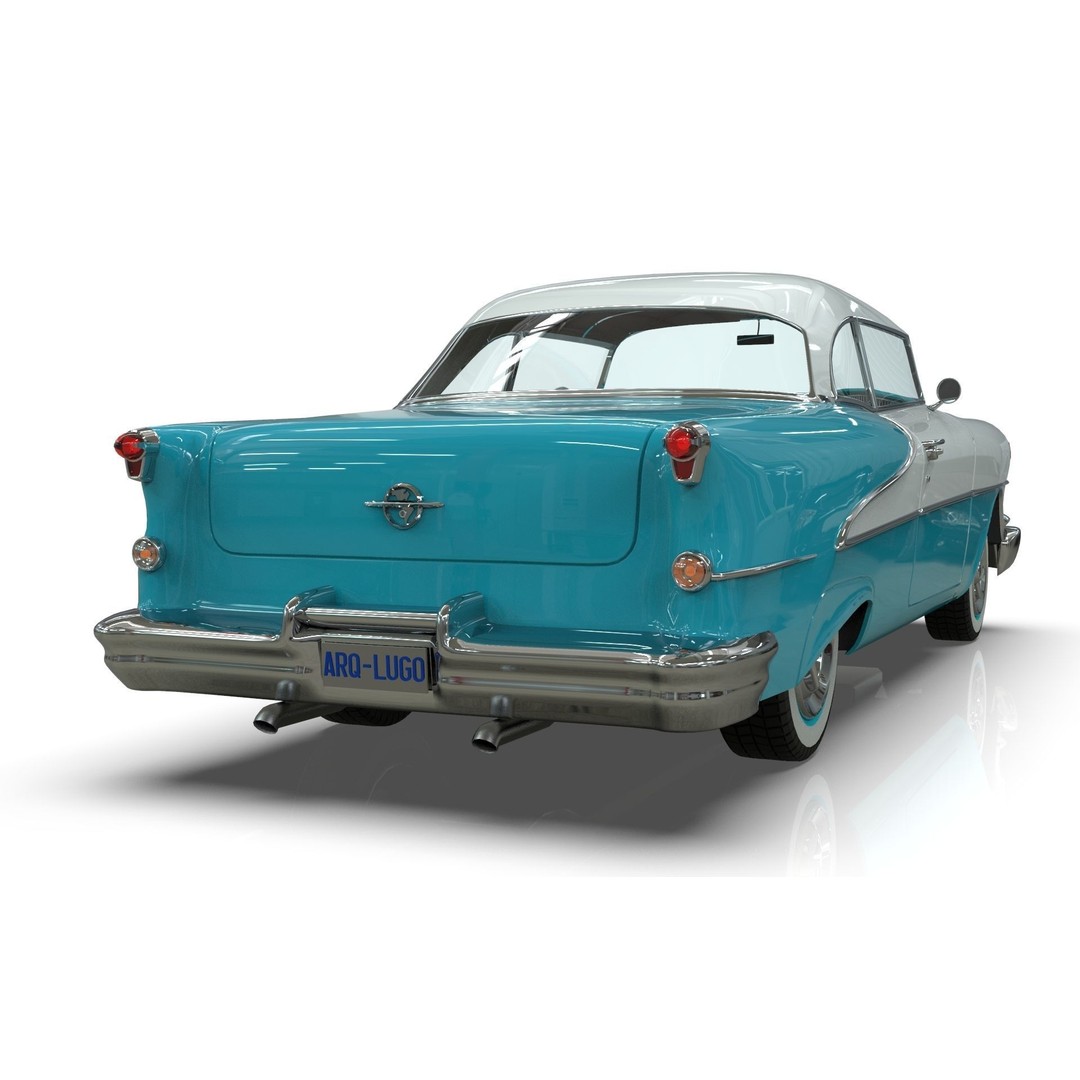 Oldsmobile 88 Coupe 1955 3D Model – Low Poly Game Asset, Blender, FBX - View 5