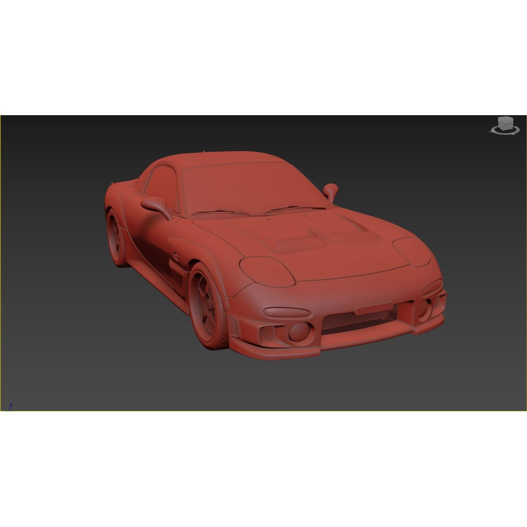 Mazda RX-7 3D Model – High Poly Racing Car, FBX & OBJ Formats - View 15