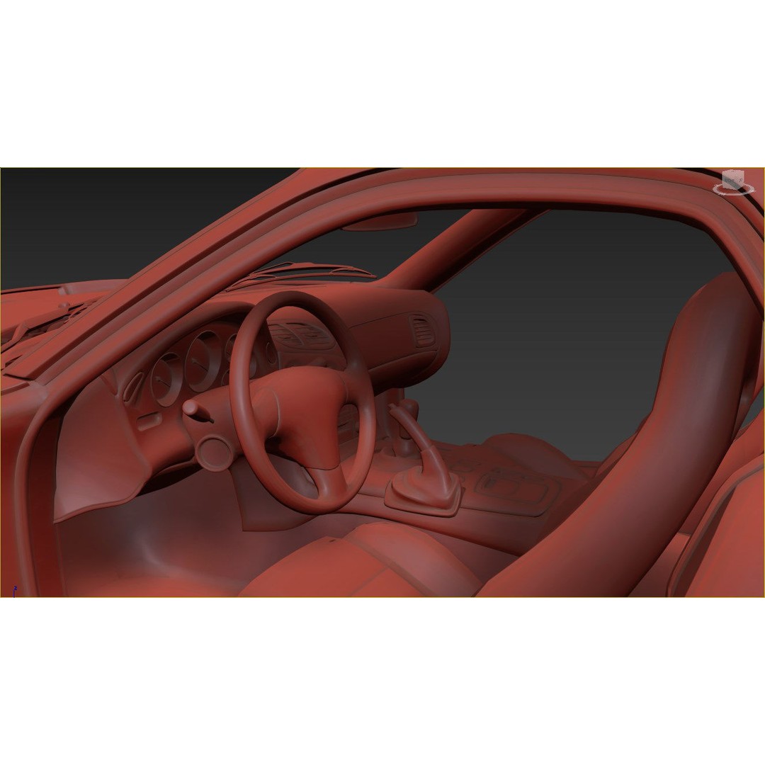 Mazda RX-7 3D Model – High Poly Racing Car, FBX & OBJ Formats - View 17
