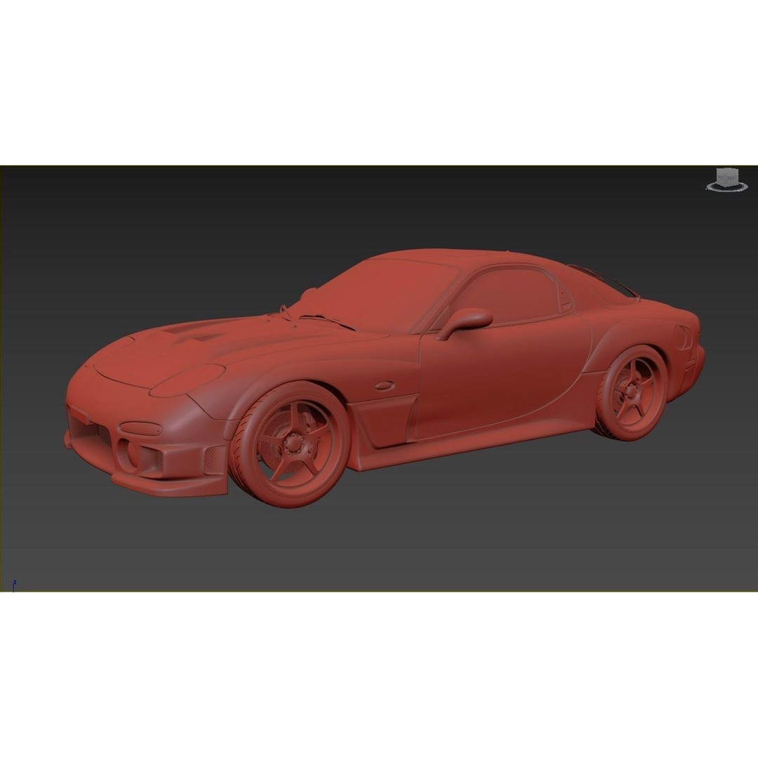 Mazda RX-7 3D Model – High Poly Racing Car, FBX & OBJ Formats - View 19