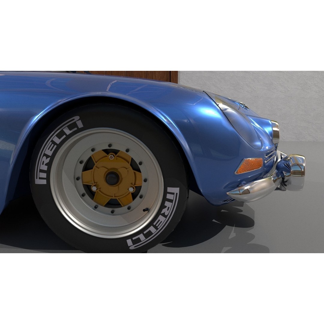 Renault Alpine A110 3D Model – High Poly Classic Car, FBX, OBJ - View 10