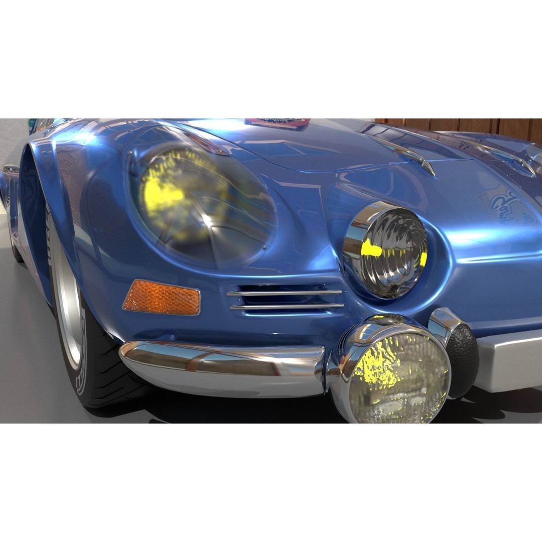 Renault Alpine A110 3D Model – High Poly Classic Car, FBX, OBJ - View 11