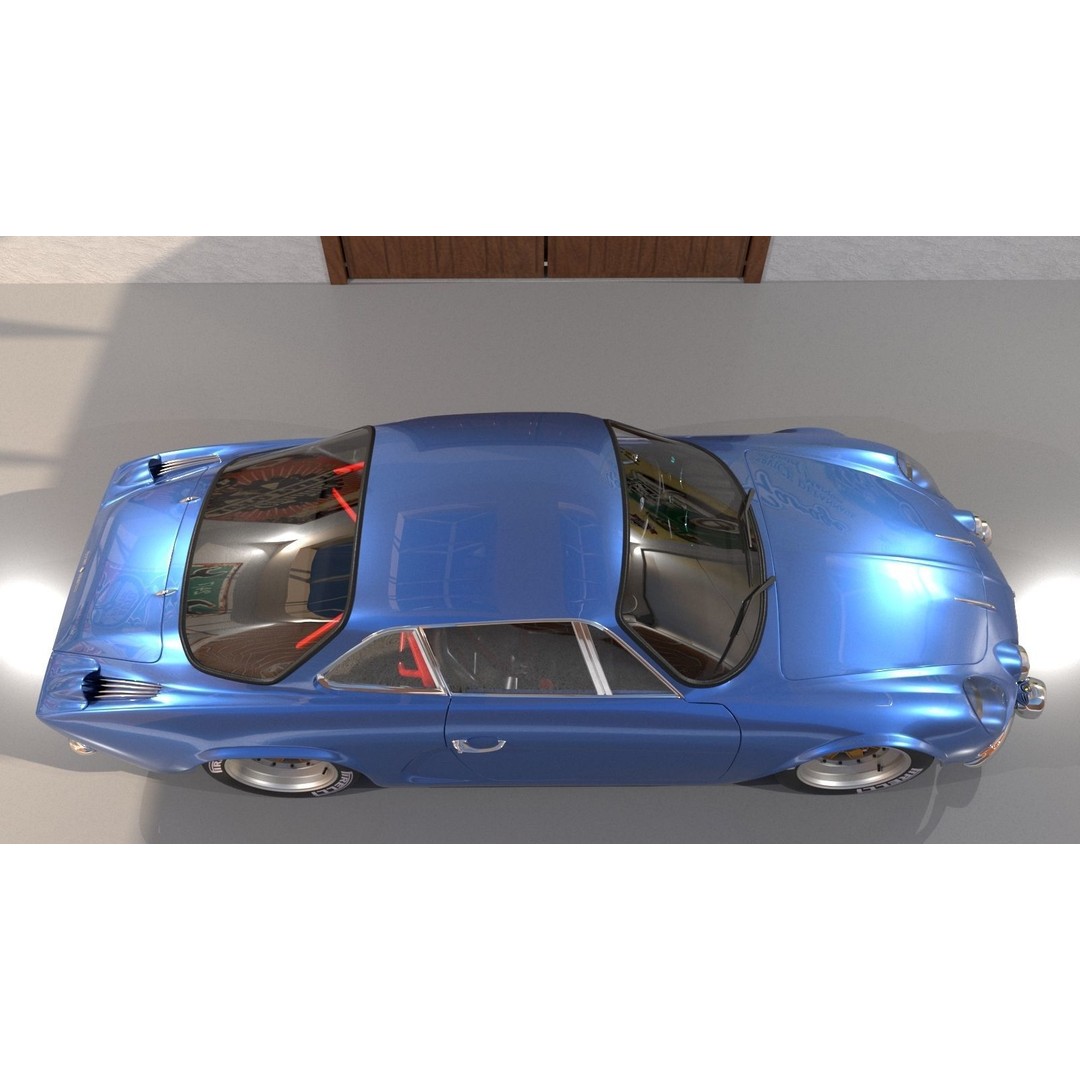 Renault Alpine A110 3D Model – High Poly Classic Car, FBX, OBJ - View 13