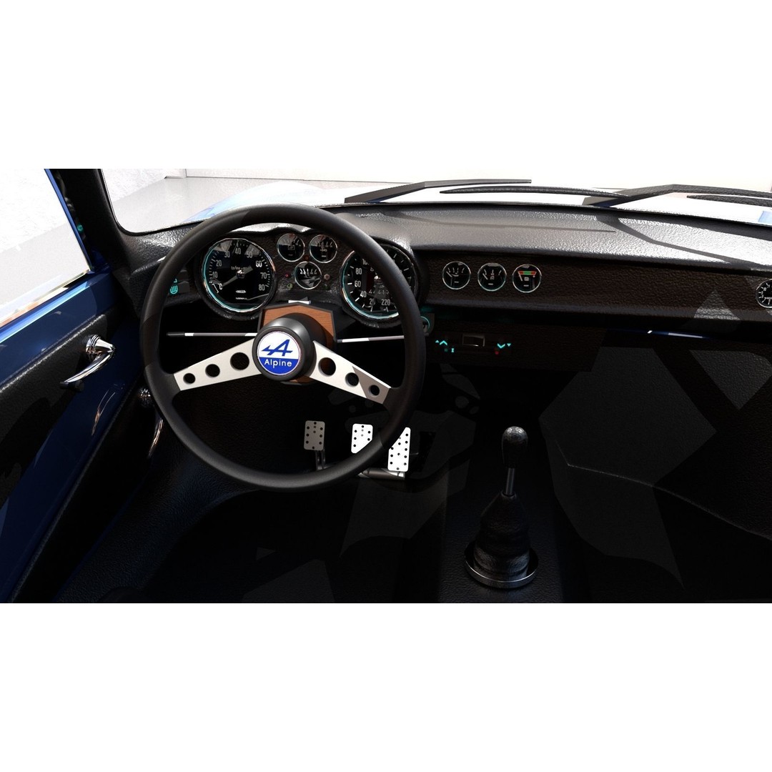 Renault Alpine A110 3D Model – High Poly Classic Car, FBX, OBJ - View 14