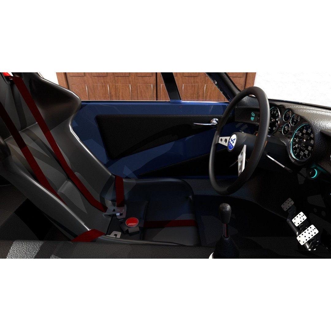 Renault Alpine A110 3D Model – High Poly Classic Car, FBX, OBJ - View 15
