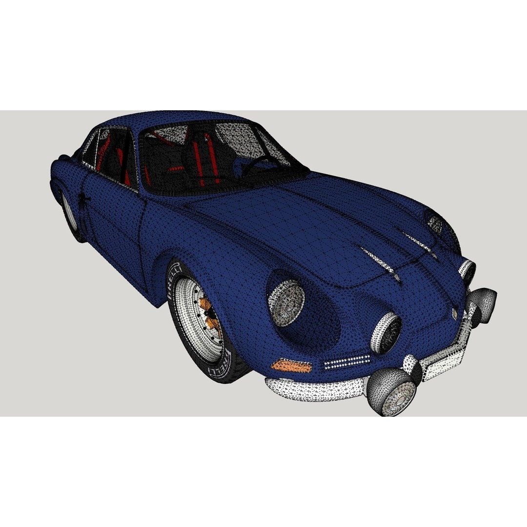 Renault Alpine A110 3D Model – High Poly Classic Car, FBX, OBJ - View 17