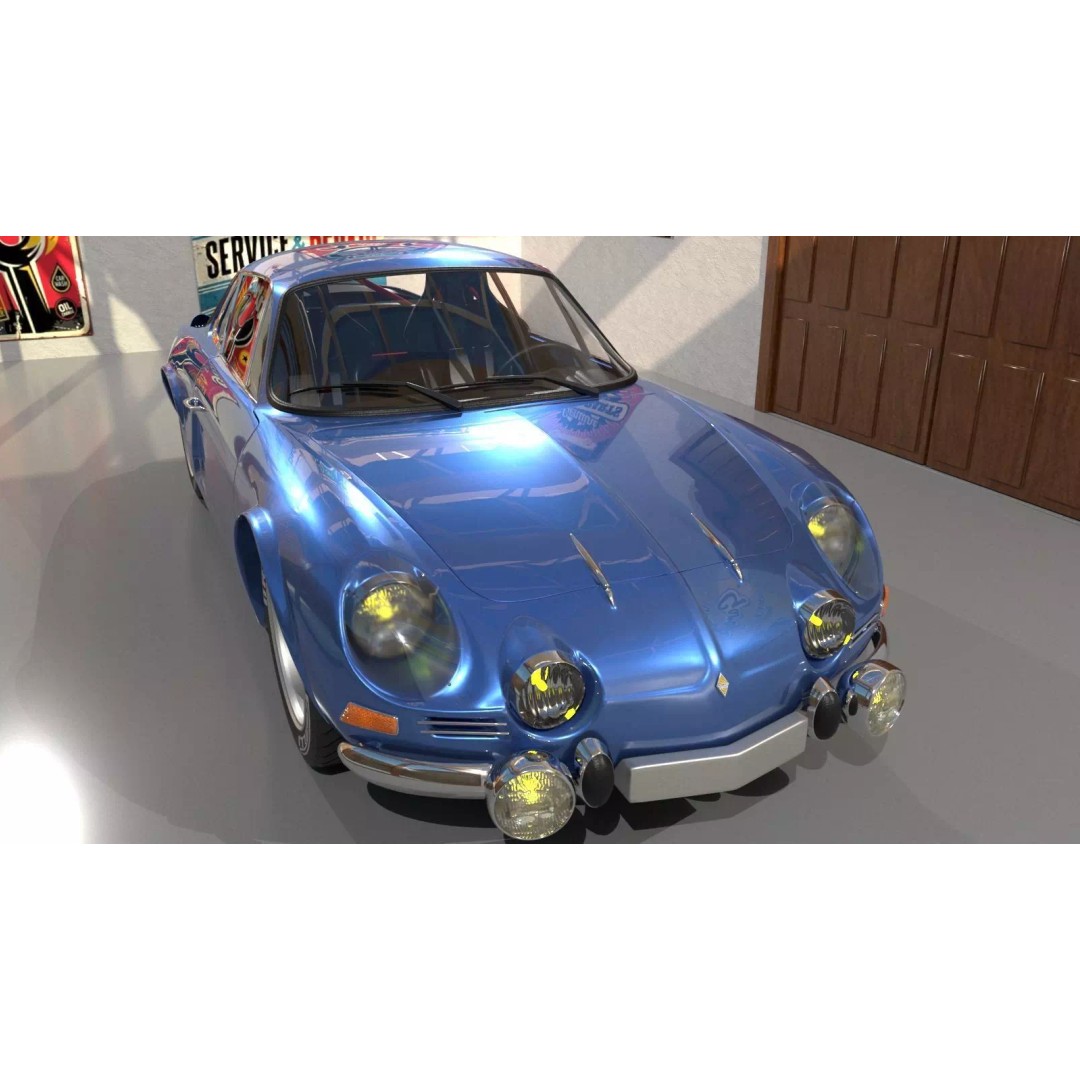 Renault Alpine A110 3D Model – High Poly Classic Car, FBX, OBJ - View 2