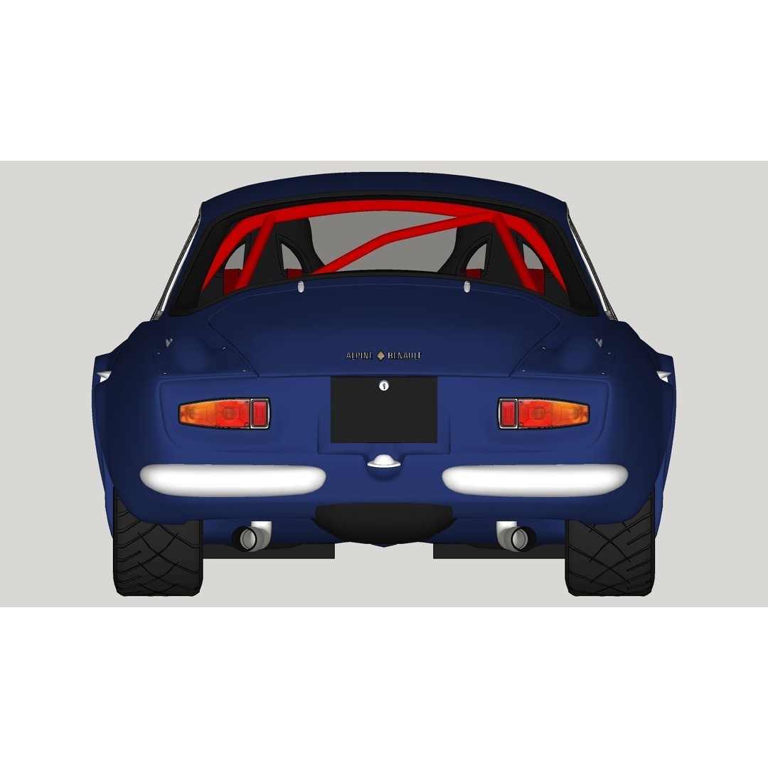 Renault Alpine A110 3D Model – High Poly Classic Car, FBX, OBJ - View 22