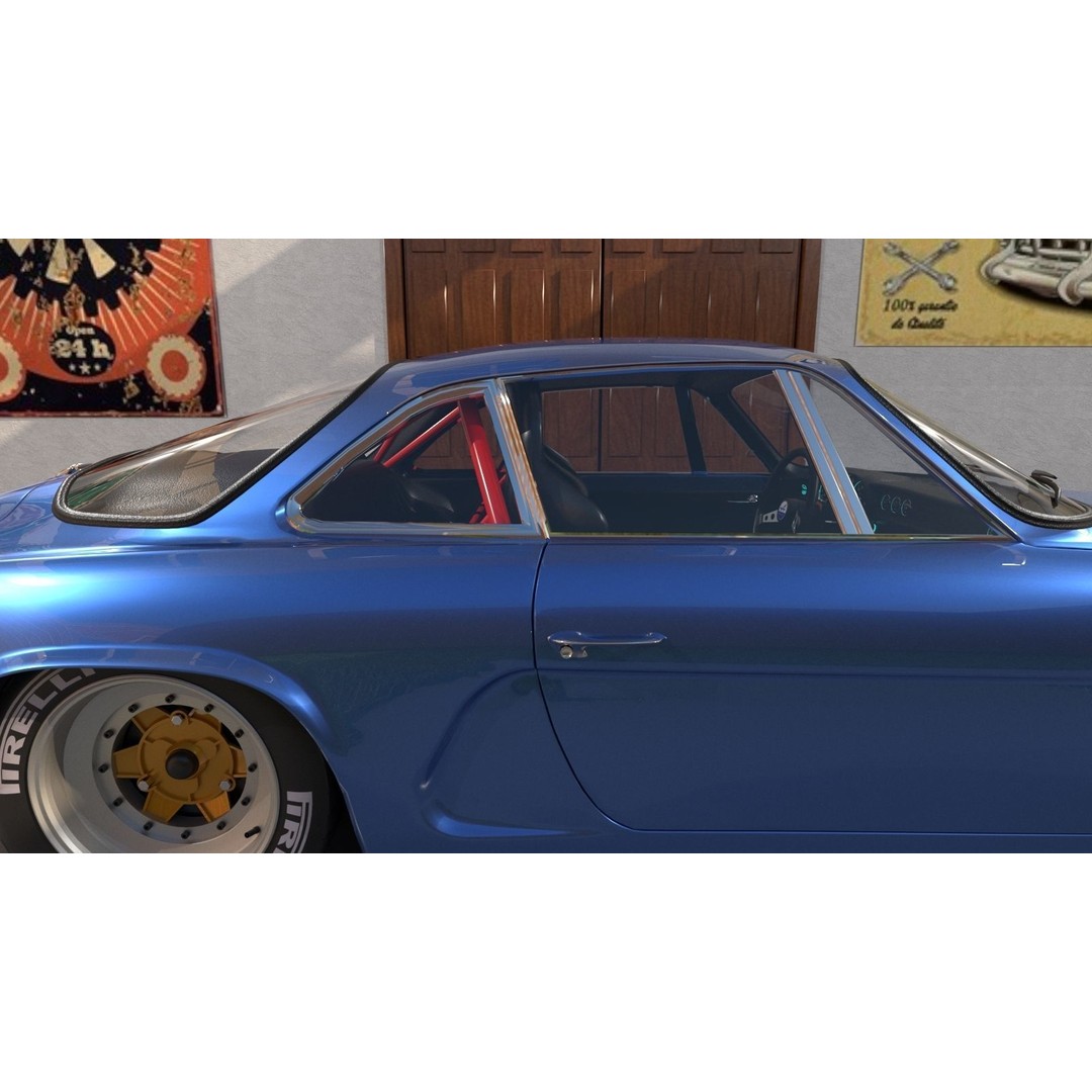 Renault Alpine A110 3D Model – High Poly Classic Car, FBX, OBJ - View 6