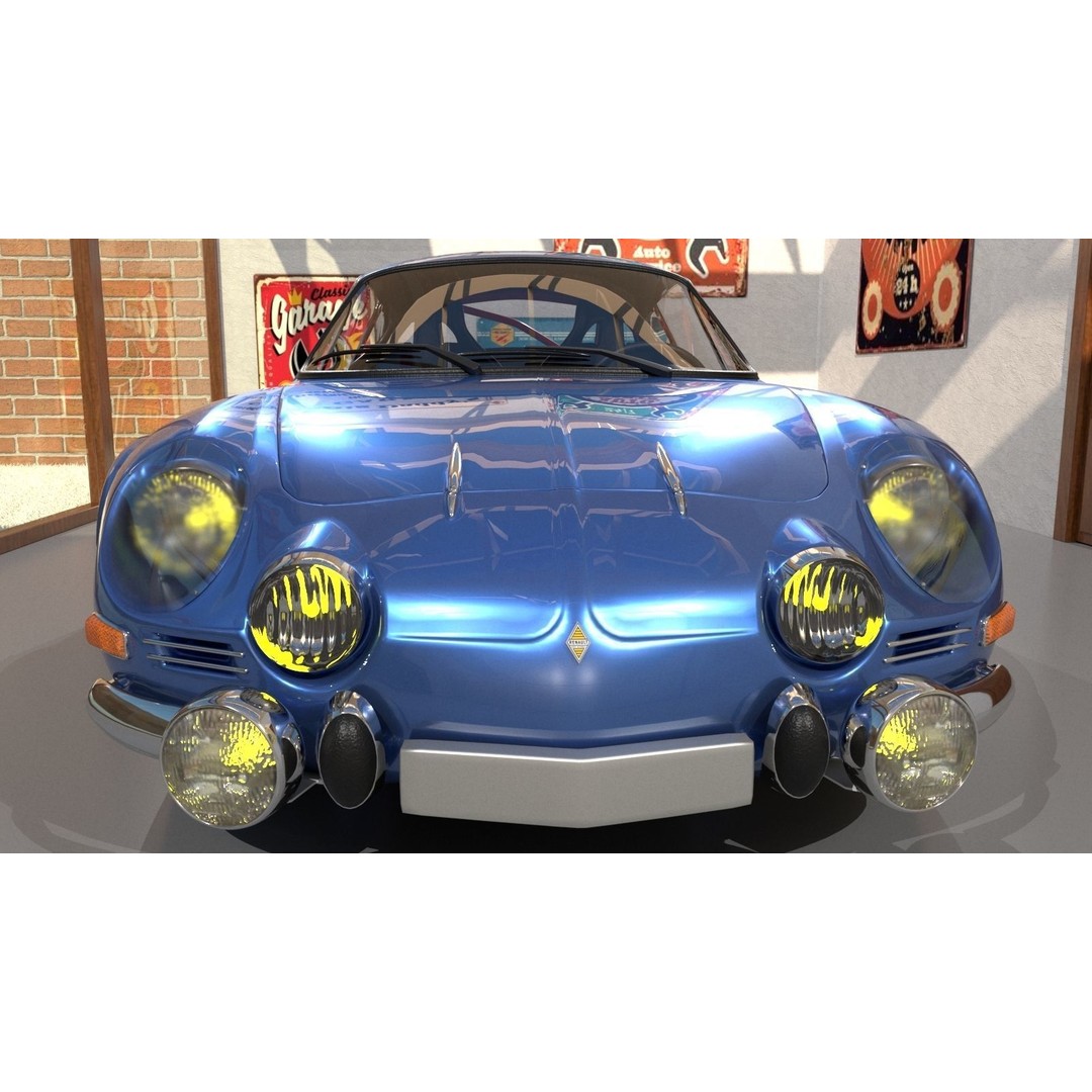 Renault Alpine A110 3D Model – High Poly Classic Car, FBX, OBJ - View 7