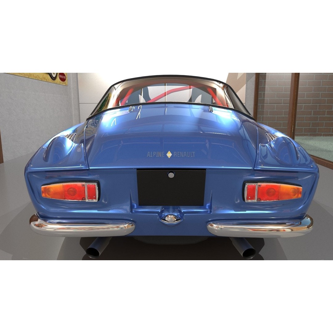 Renault Alpine A110 3D Model – High Poly Classic Car, FBX, OBJ - View 8