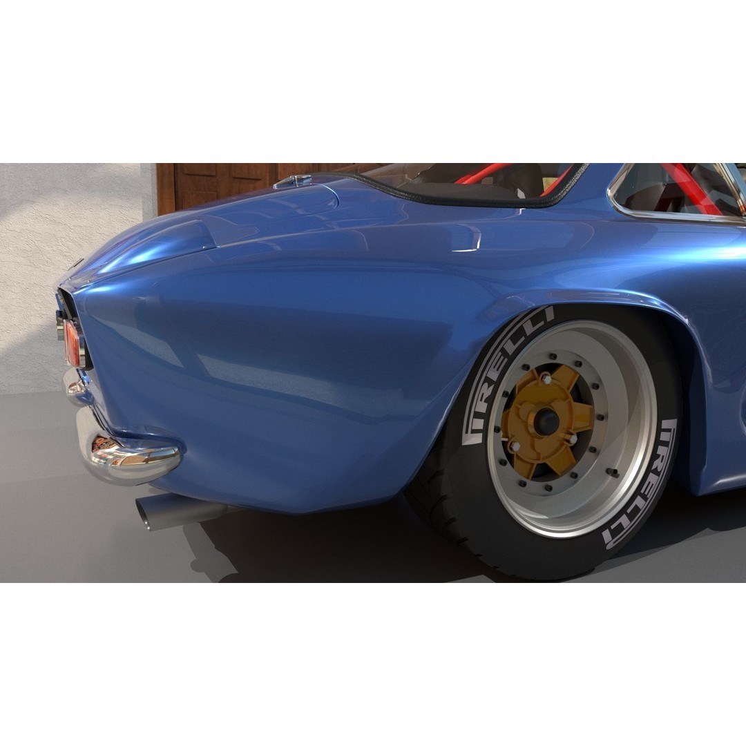 Renault Alpine A110 3D Model – High Poly Classic Car, FBX, OBJ - View 9