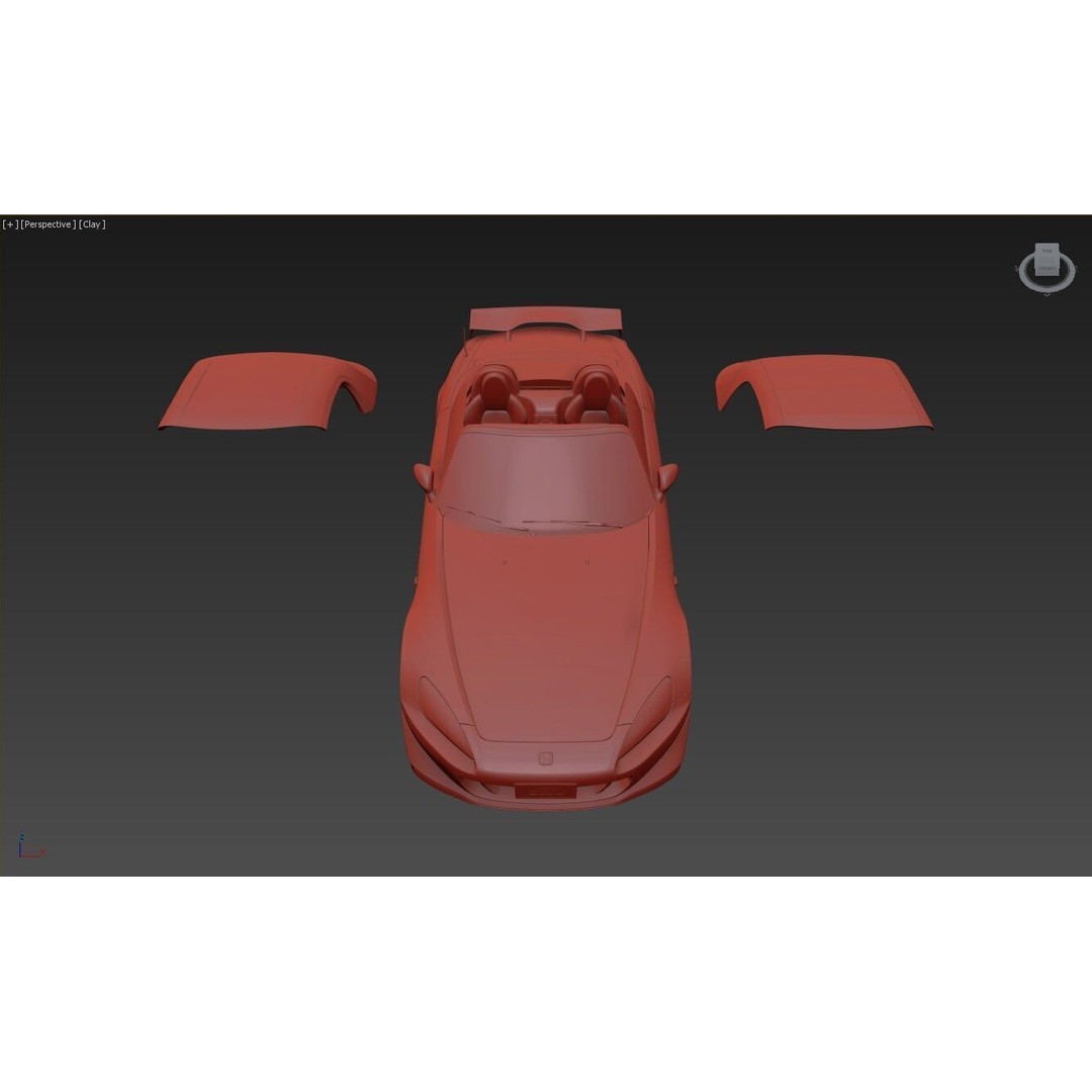 Honda S2000 AP2 CR 3D Model – High Poly Racing Car, FBX & OBJ Formats