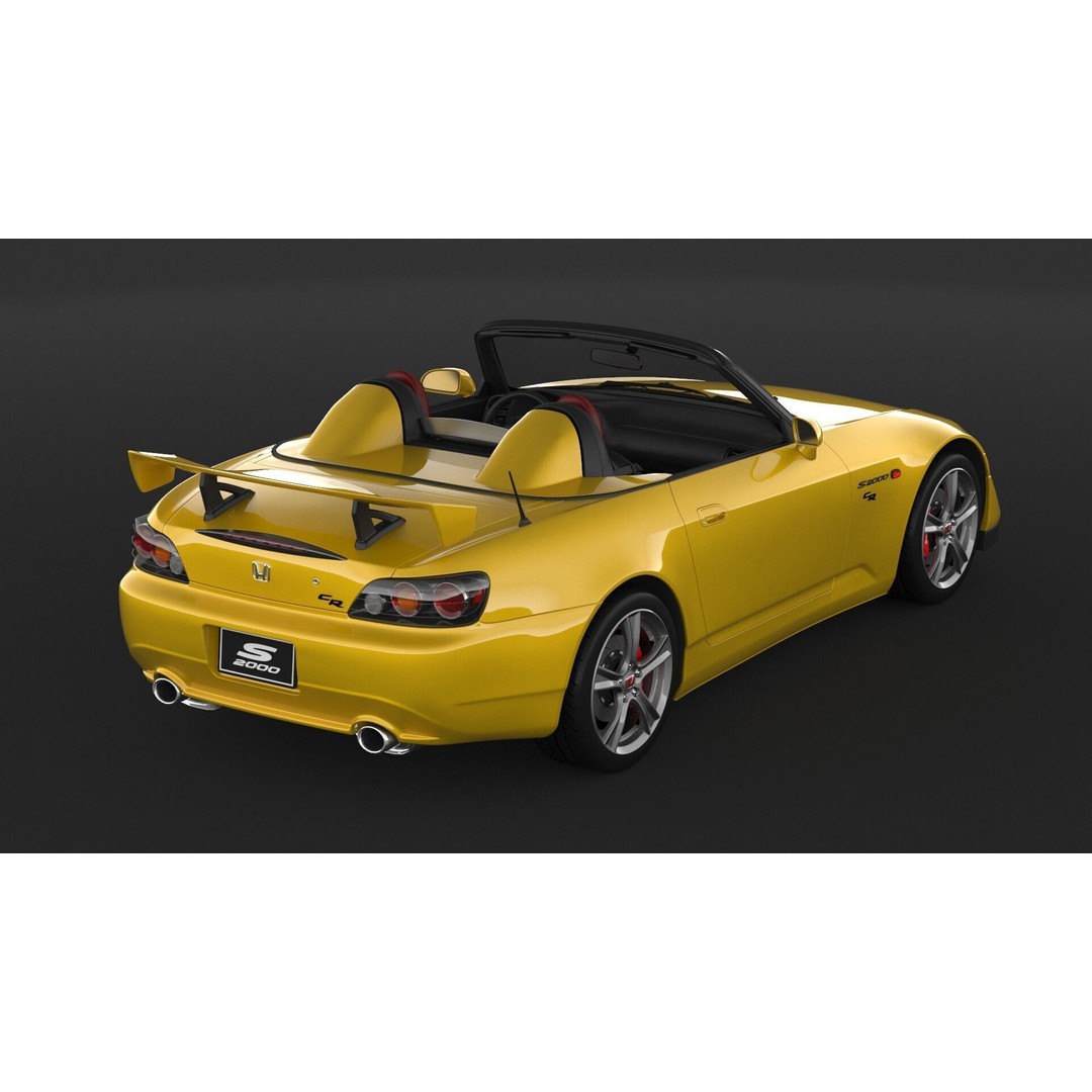 Honda S2000 AP2 CR 3D Model – High Poly Racing Car, FBX & OBJ Formats - View 10