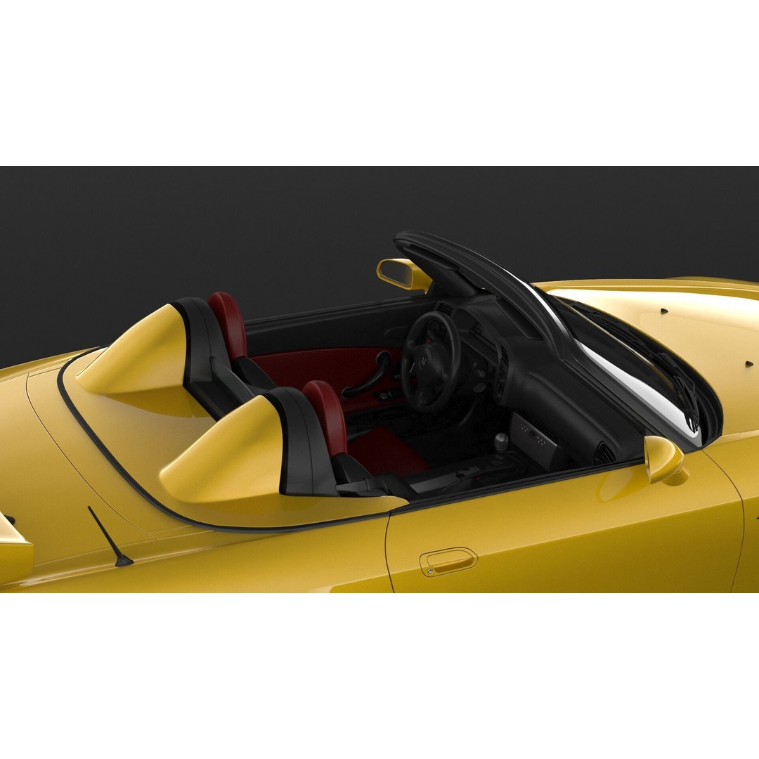 Honda S2000 AP2 CR 3D Model – High Poly Racing Car, FBX & OBJ Formats - View 11