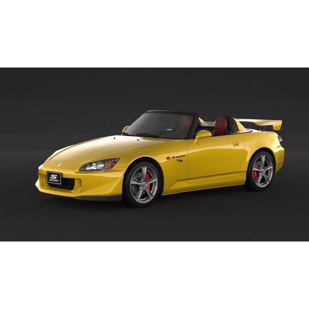Honda S2000 AP2 CR 3D Model – High Poly Racing Car, FBX & OBJ Formats - View 2