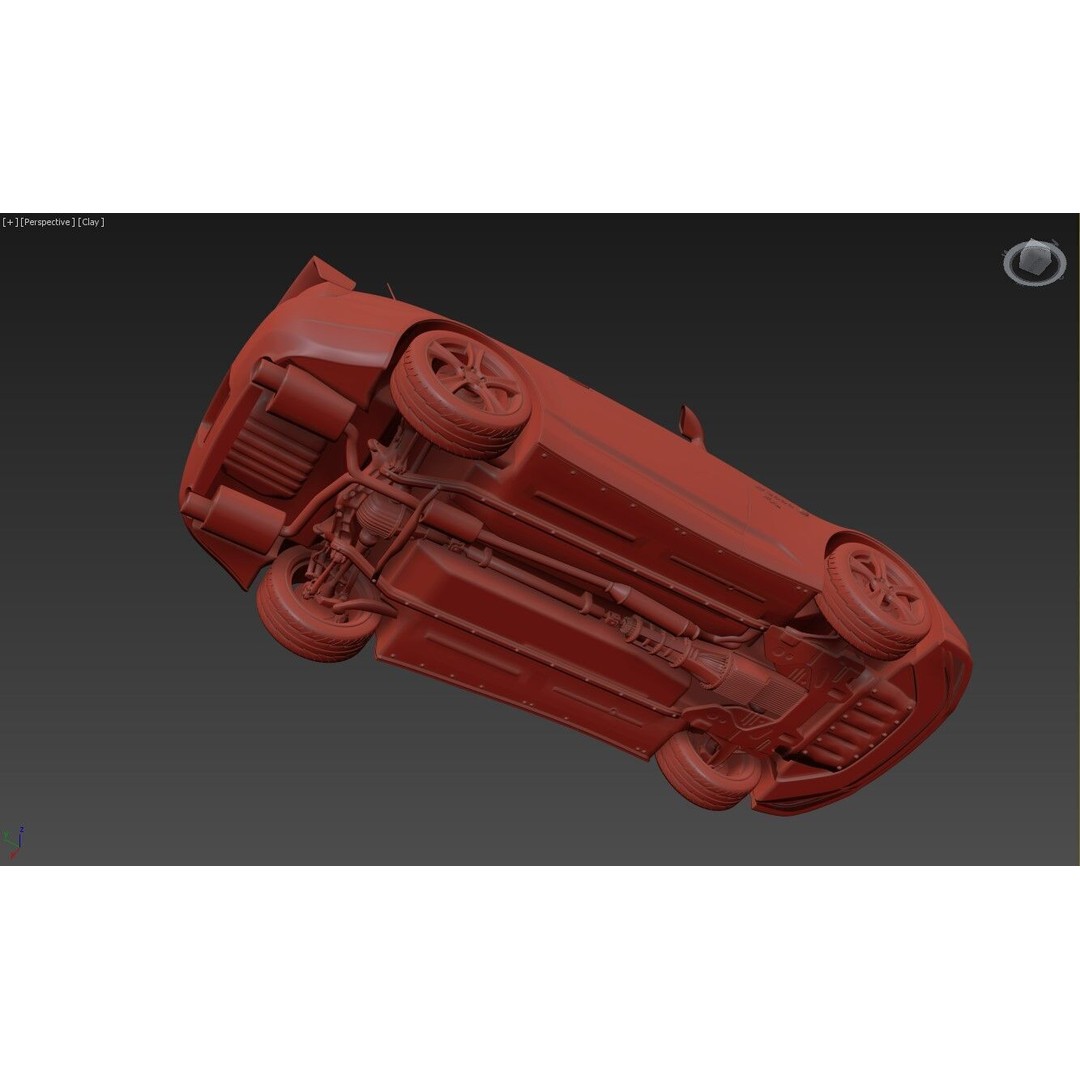Honda S2000 AP2 CR 3D Model – High Poly Racing Car, FBX & OBJ Formats - View 20