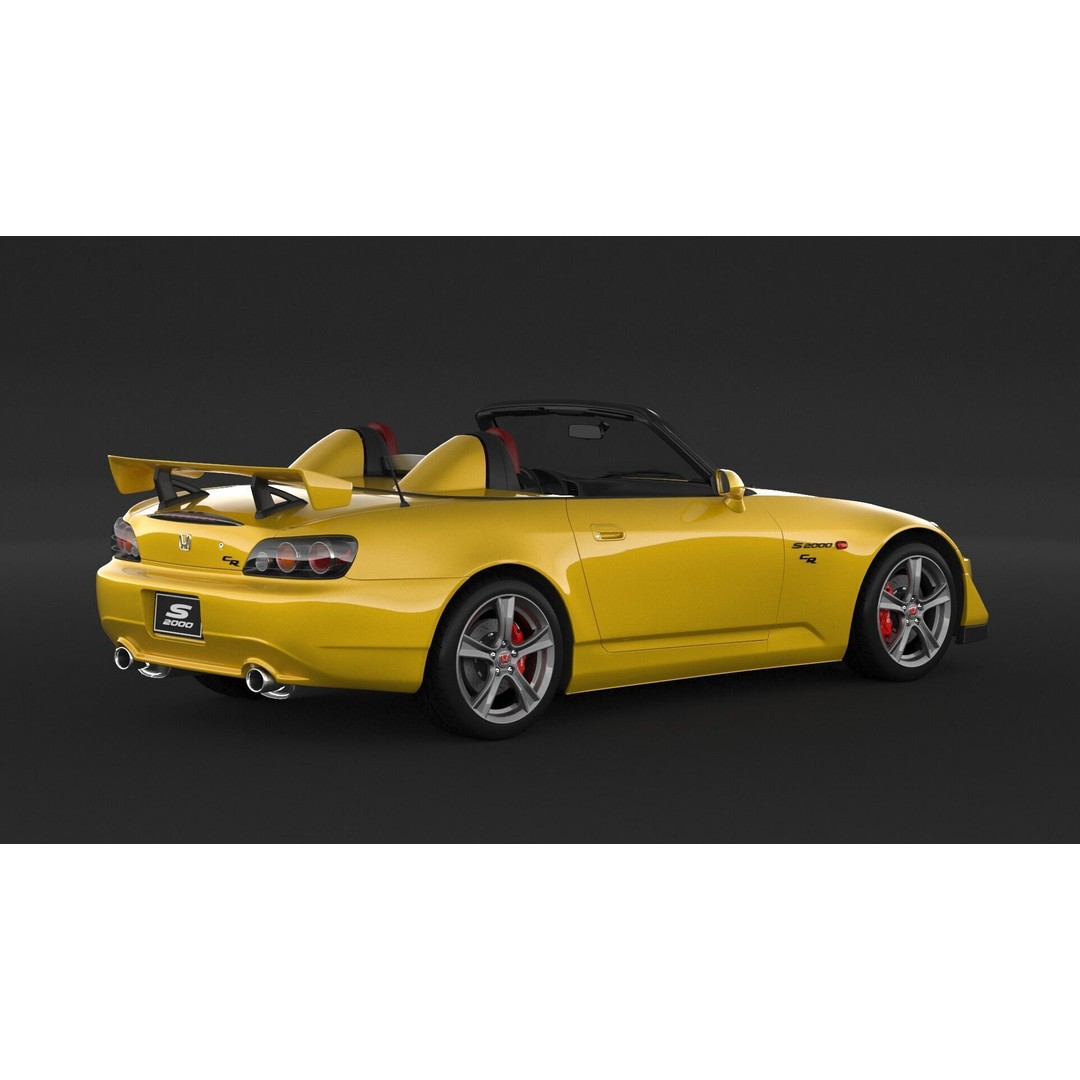 Honda S2000 AP2 CR 3D Model – High Poly Racing Car, FBX & OBJ Formats - View 3