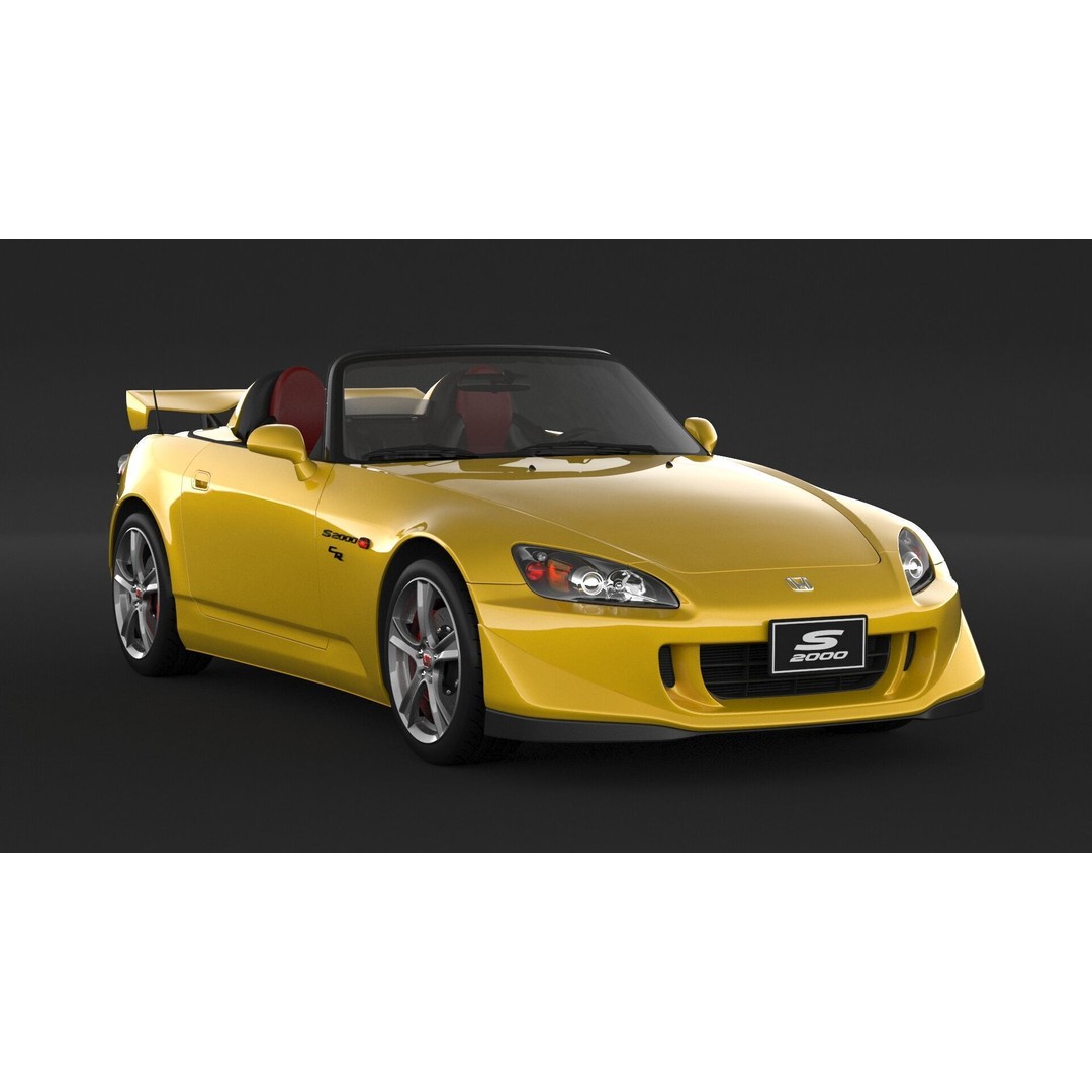 Honda S2000 AP2 CR 3D Model – High Poly Racing Car, FBX & OBJ Formats - View 4