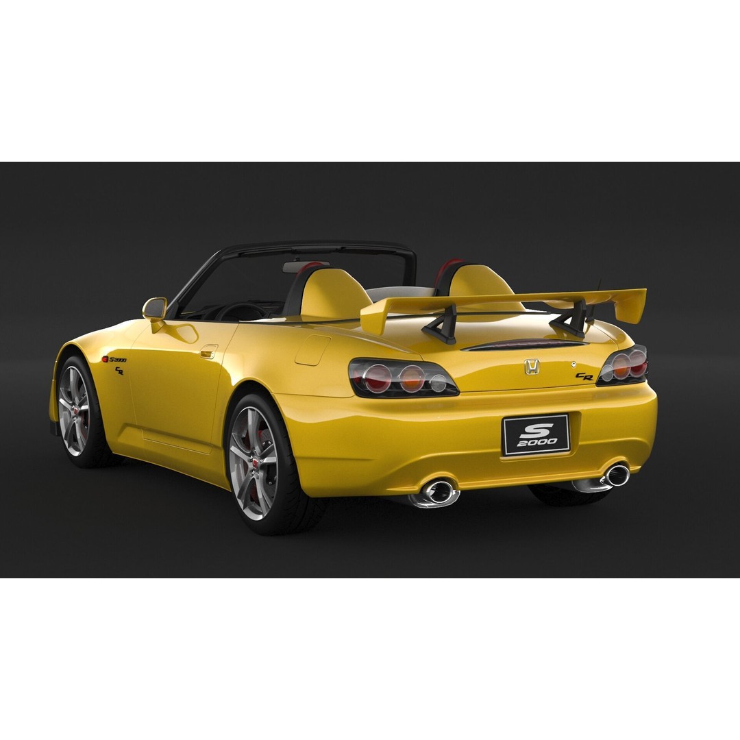 Honda S2000 AP2 CR 3D Model – High Poly Racing Car, FBX & OBJ Formats - View 5