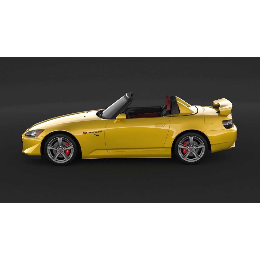 Honda S2000 AP2 CR 3D Model – High Poly Racing Car, FBX & OBJ Formats - View 6