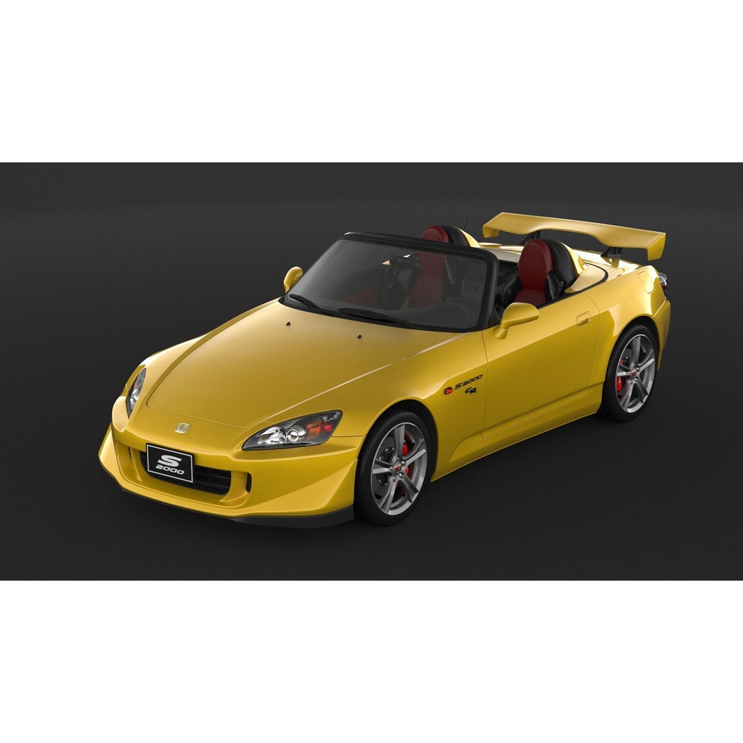 Honda S2000 AP2 CR 3D Model – High Poly Racing Car, FBX & OBJ Formats - View 9